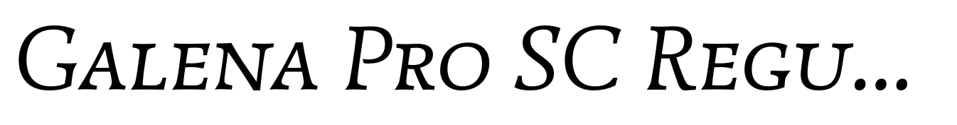 Galena Pro SC Regular Italic